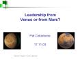 Leadership from Venus or from Mars PowerPoint PPT Presentation