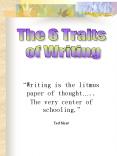 The Six traits of writing PowerPoint PPT Presentation