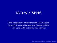 JACoW / SPMS