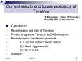 Current results and future prospects at Tevatron PowerPoint PPT Presentation