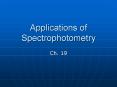 Applications of Spectrophotometry PowerPoint PPT Presentation