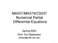 MA557/MA578/CS557 Numerical Partial Differential Equations PowerPoint PPT Presentation