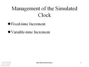 Management of the Simulated Clock
