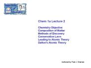 General Chemistry Course Goals