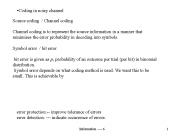 Coding in noisy channel