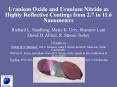 Uranium%20Oxide%20and%20Uranium%20Nitride%20as%20Highly%20Reflective%20Coatings%20from%202.7%20to%2011.6%20Nanometers PowerPoint PPT Presentation