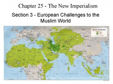 Chapter 25 The New Imperialism