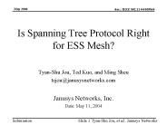 Is Spanning Tree Protocol Right for ESS Mesh