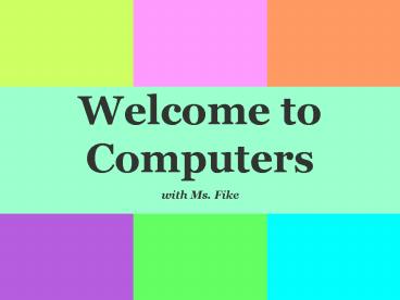Welcome to Computers