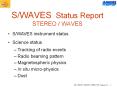 S/WAVES Status Report STEREO / WAVES PowerPoint PPT Presentation