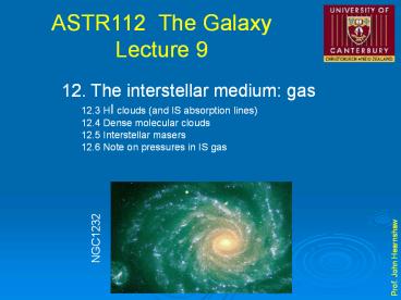 12. The interstellar medium: gas