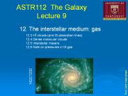 12. The interstellar medium: gas