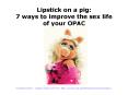 Lipstick on a pig: 7 ways to improve the sex life of your OPAC PowerPoint PPT Presentation