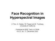 Face Recognition in Hyperspectral Images