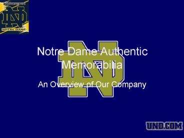 Notre Dame Authentic Memorabilia