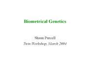 Biometrical Genetics