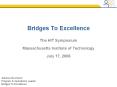 Bridges To Excellence PowerPoint PPT Presentation