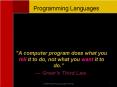 Programming Languages PowerPoint PPT Presentation