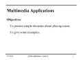 Multimedia Applications PowerPoint PPT Presentation