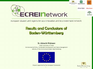 ECREIN Powerpoint Presentation Baden-Wuerttemberg Sevilla