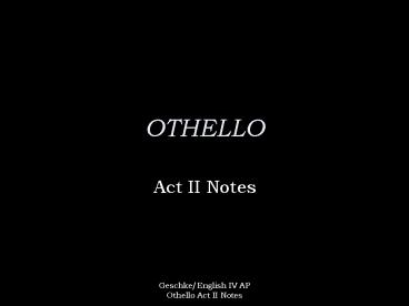 OTHELLO