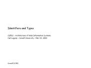 Identifiers and Types