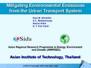 Mitigating Environmental Emissions from the Urban Transport System