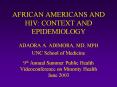 AFRICAN AMERICANS AND HIV: CONTEXT AND EPIDEMIOLOGY PowerPoint PPT Presentation
