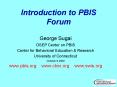 Introduction to PBIS Forum PowerPoint PPT Presentation
