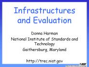 Infrastructures and Evaluation