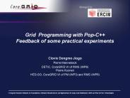 Grid Programming with Pop-C   Feedback of some practical experiments