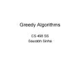 Greedy Algorithms PowerPoint PPT Presentation