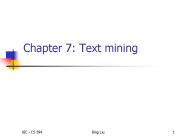 Chapter 7: Text mining