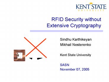 RFID Security without Extensive Cryptography
