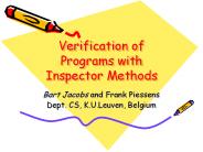 Verification of Programs with Inspector Methods
