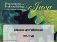 Classes and Methods PowerPoint PPT Presentation