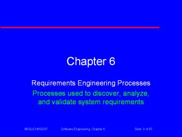 Requirements Engineering Processes