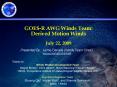 GOESR AWG Winds Team: Derived Motion Winds July 22, 2009 PowerPoint PPT Presentation