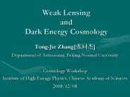 Weak Lensing and Dark Energy Cosmology