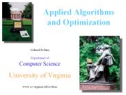 Applied Algorithms and Optimization