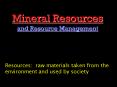 Mineral Resources PowerPoint PPT Presentation