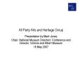 All Party Arts and Heritage Group PowerPoint PPT Presentation