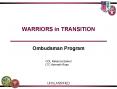 WARRIORS in TRANSITION PowerPoint PPT Presentation