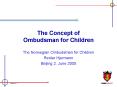 The Concept of Ombudsman for Children PowerPoint PPT Presentation