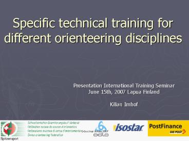 Specific technical training for different orienteering disciplines