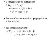 Connections to the output units: