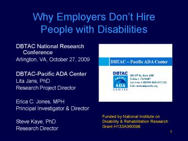 Why Employers Dont Hire People with Disabilities