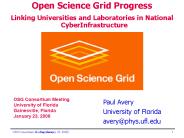 Open Science Grid Progress