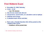 First Midterm Exam