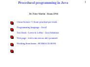 Procedural programming in Java